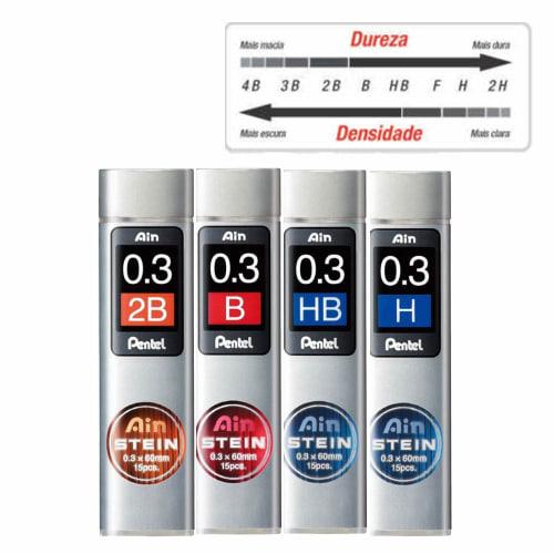 Pentel mechanical pencil lead Einstein lead C273-HB 0.3mm HB