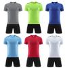 Football Jersey Short-sleeved Suit Mens and Womens Training Jerseys Running Fitness Athleticwear Breathable Printing Childrens Competition Jersey