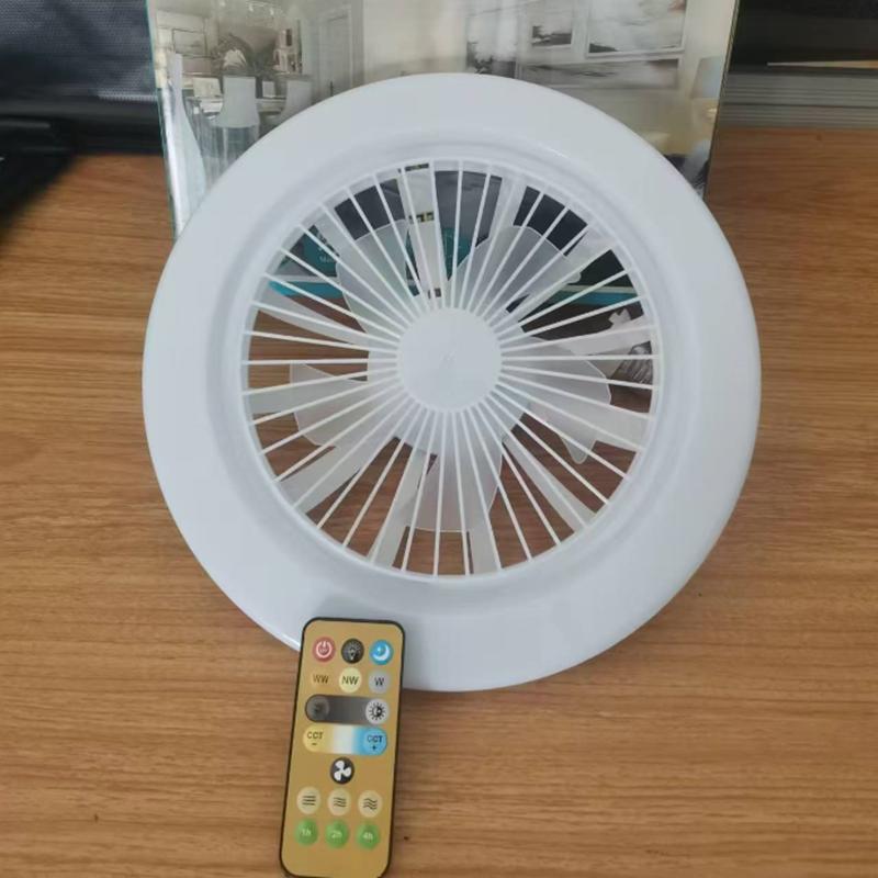 Modern Design E27 Simple Practical Indoor Multifunction Suspension Smart Fan Light 30w Remote control 2 in 1 LED Fan Light