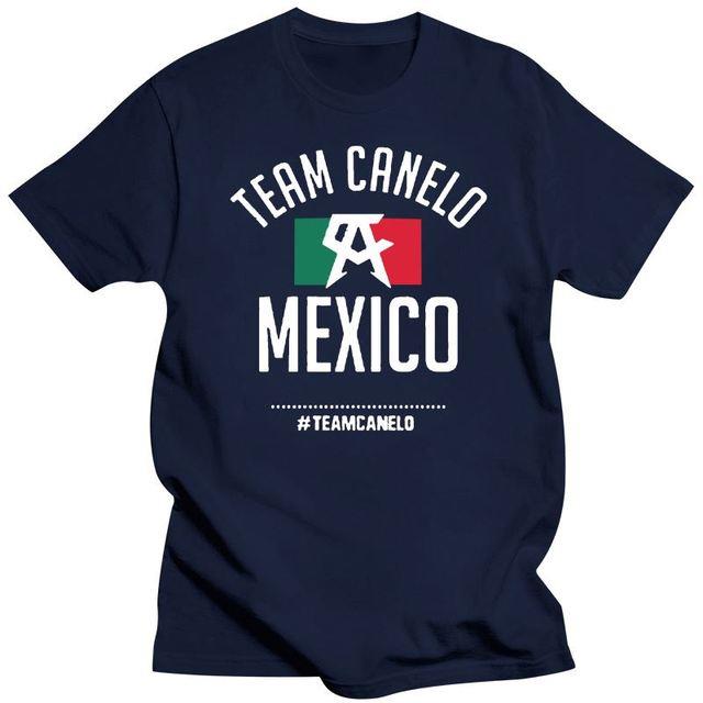 Women's Plus Size Cotton T-shirt Summer Casual Graphic Tee Short Sleeve Mens Clothing Officially Licenced Canelo Alvarez Team Flag T-Shirt Goldenboy