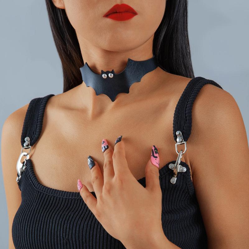 Dark punk metal collar, versatile sweet and cool hip-hop flannel necklace necklace for women