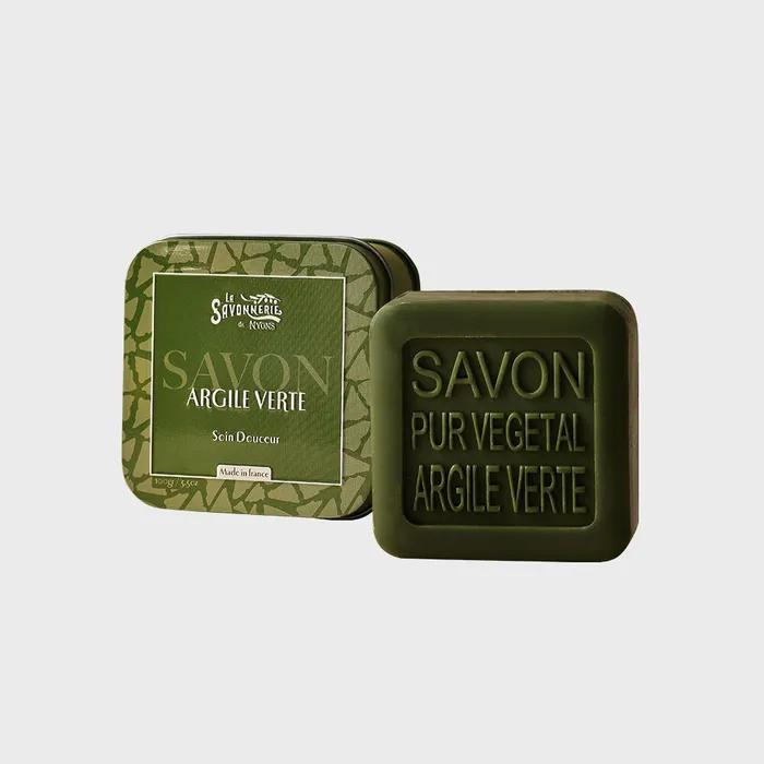 

Французская жестяная мыльница с зеленой глиной 100г