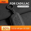 Interior Mouldings Suede Car Key Case Cover For Escalade ESV SRX STS XT4 CT4 CT5 ATS CT6 CTS DTS XT5 Car Key Protective