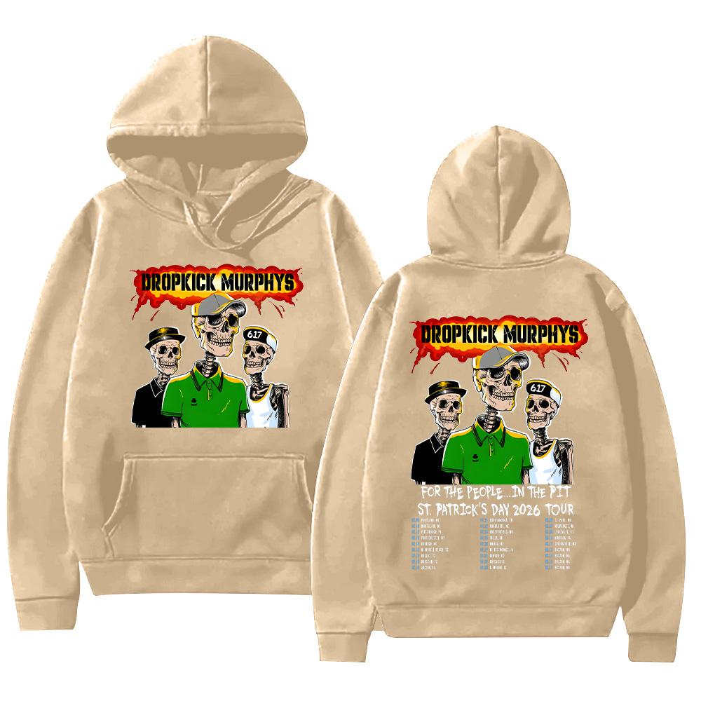 

Dropkick Murphys Tour 2026 Hoodies Autumn Winter High Street Sweatshirts Rock Band Merch Clothing Women Men Punk Pullovers XXXL хакі