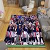 New England Patriots Players Flannel Printed Carpet, Home Sofa Decoration for Living Room & Bedroom, Non‑Slip Play Flannel Floor Mat for Game Room