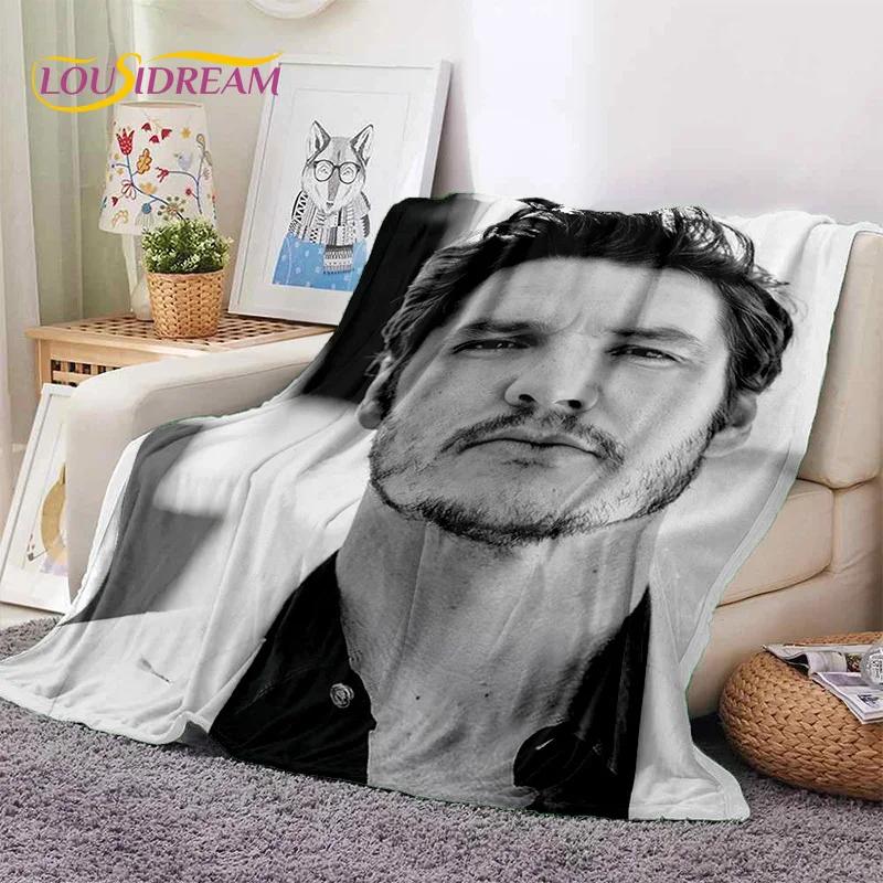 Jose Pedro Pascal Actor Star Soft Flannel Blanket for Beds Bedroom Sofa Picnic,Throw Blanket for Cover Outdoor Leisure Nap Gift