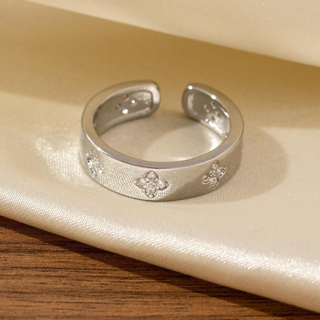 Lucky Four-leaf Clover Ring - Unique High-end Open and Adjustable Ring