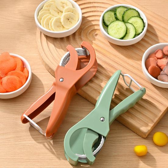 2Pcs Fruit Slicer Ergonomic Handle Multi-Blade Design Kitchen Cutter Fruits Vegetables Slicer