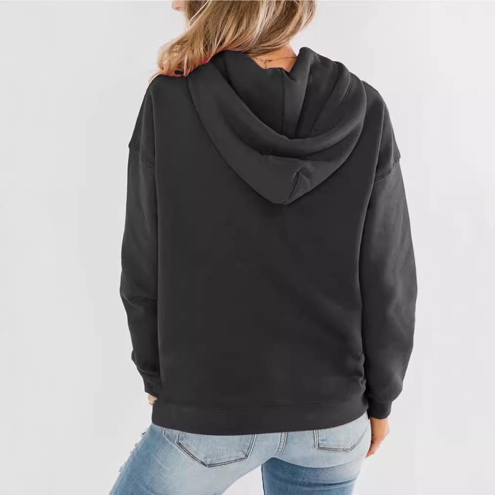 2024 Women's Casual Loose Hooded Sweatshirt - Autumn/Winter Style
