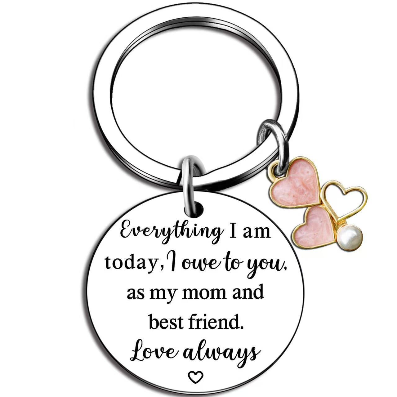 

Stainless Steel Keychain Double Heart Pendant Car Key Gift Manufacturer Stainless Steel Keychain for Backpack Bag Pendant 3*3CM