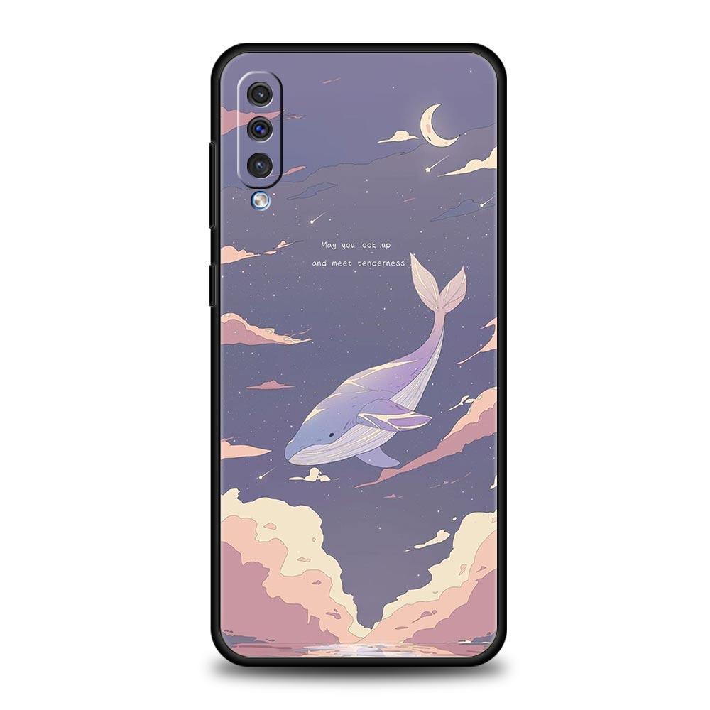 INS Korean Sunset Scenery Case For Samsung A12 A14 A32 A50 A70 A20E A20S A10 A10S A22 A30 A40 A34 A54 A42 A52 5G A02S A04s Cover