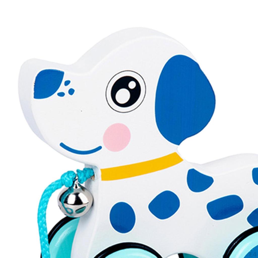 Baby Pull Along Toy Wood Pulling Early Learning Fine Motor Skill Birthday Gift Handmade