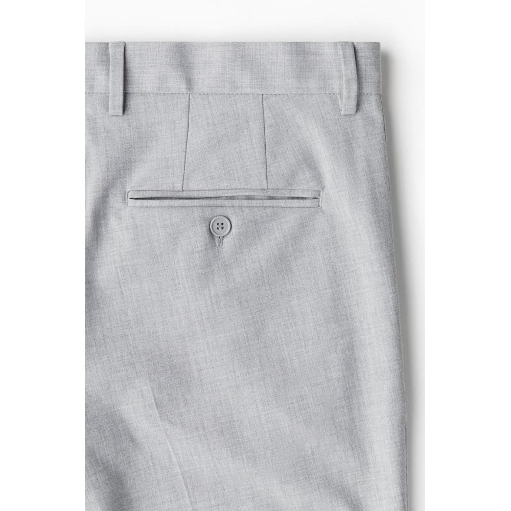 H M Tailored Pants sliM Fit Grey