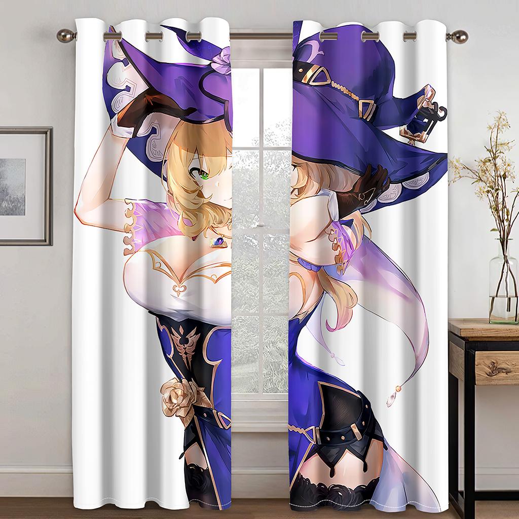 Children's Favorite Cartoon Anime Games Character Curtains 2 Panel Living Room Bedroom Balcony Den Kids Room Decor Curtains