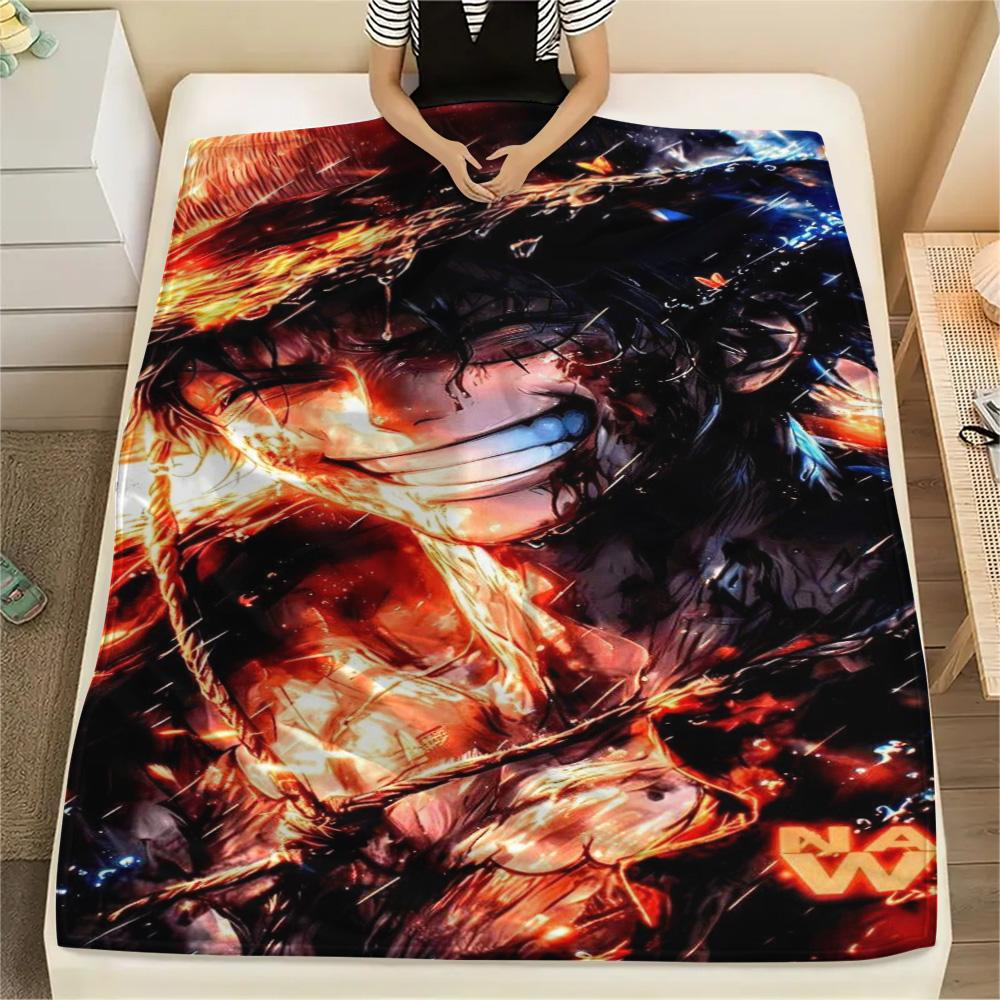 Luffy Indoor Furniture Matching Flannel Blanket, Warm Printed Cover for Chair Use, Picnic and Travel.-TING