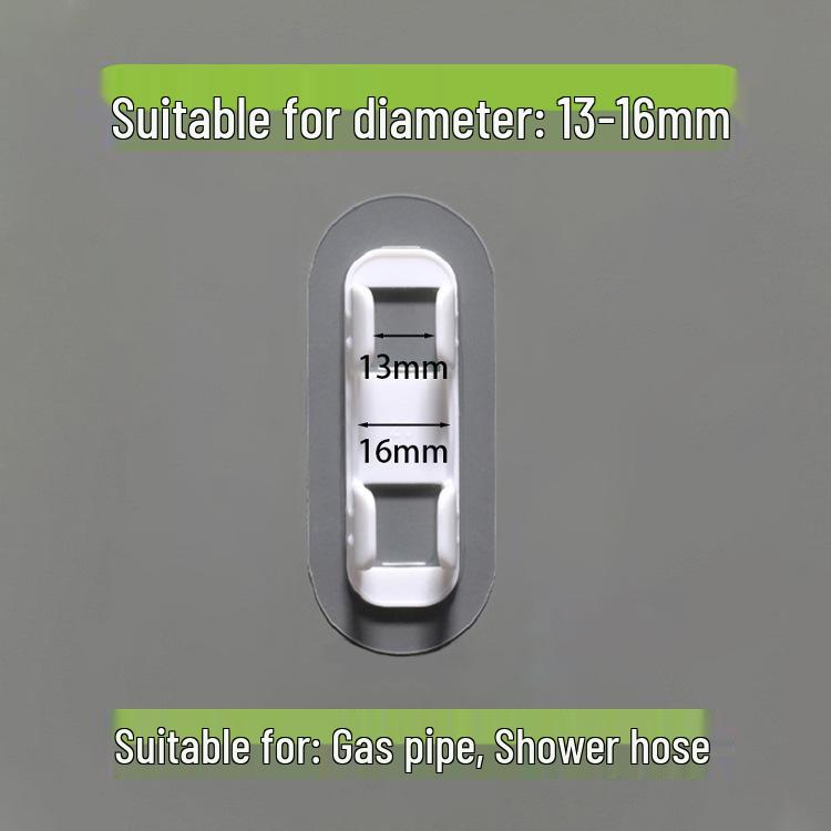 Pipe Clamp: No-Drill, Nail-Free Adhesive Clip for Household Drainage (4/6-Point)