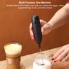 Handheld Frother Strong Power Mute Low Noise 9500 RPM Battery Operated Foam Maker Baking Tool Cordless for Household Kitchen