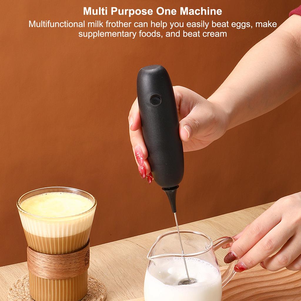 Handheld Frother Strong Power Mute Low Noise 9500 RPM Battery Operated Foam Maker Baking Tool Cordless for Household Kitchen