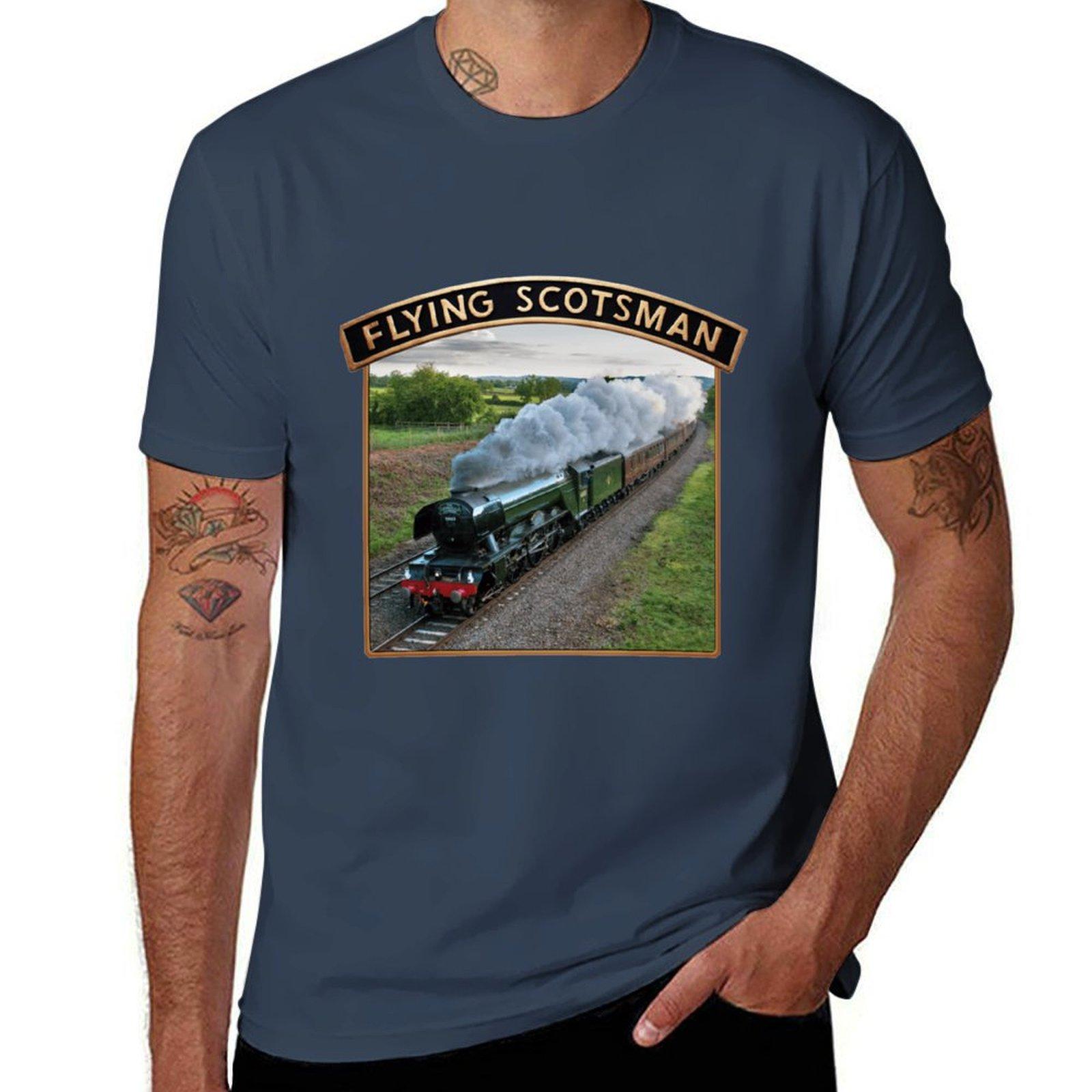 Футболка Flying Scotsman и табличка с названием футболка персонализированные футболки дизайнерская футболка мужская повседневная Футболка S