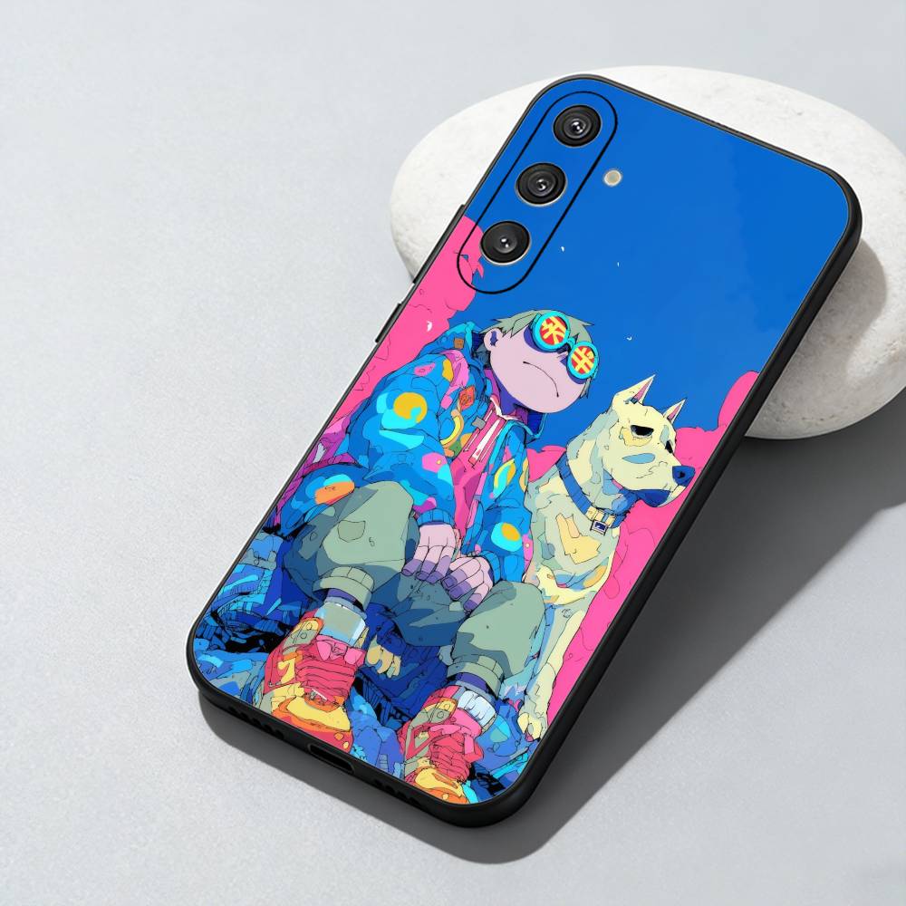 

Colorful Aesthetic Dog Phone Case For Samsung Galaxy A73,A72,A71,A70,A52,A51 Others Soft Black Cover Samsung a22 5g