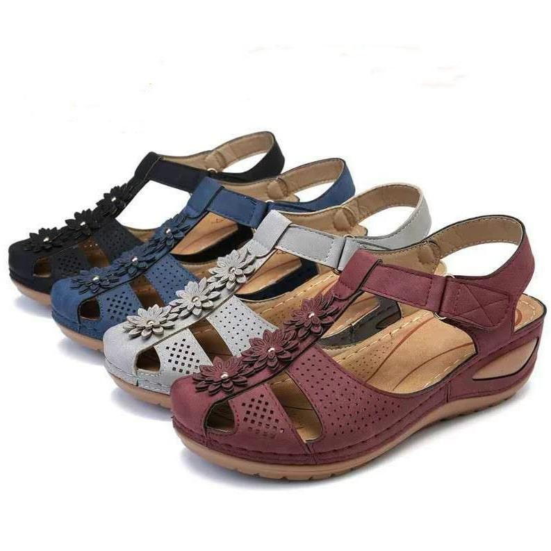 Fashion Summer Fashion Plus Size 35-45 Shoes for Women Platform Wedges Comfortable Non-slip Sandals Casual Round Toe Flats Sandals