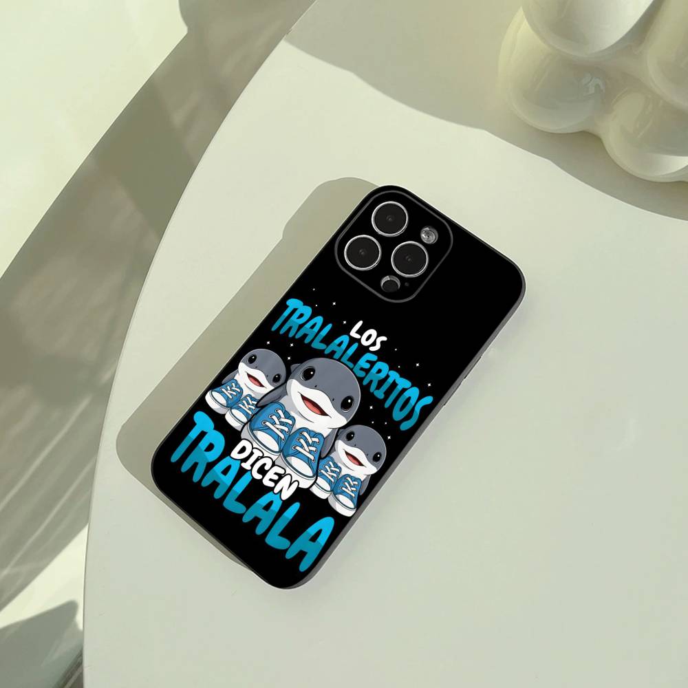 Brainrot Tralalero Phone Case For iPhone 17,16,15,14,13,12,11 Pro Max, Lightweight and Practical Soft Black Cover