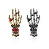Skull Palm Inlaid Rhinestone Brooch For Men Gothic Fashion Retro Brooches Pin Day Jewelry Party Boyfriends Gifts
