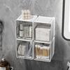Transparent Bathroom Cotton Stick Makeup Cotton Bathroom Pull-Out Storage Drawer Style Storage Box Under The Mirror Cabinet