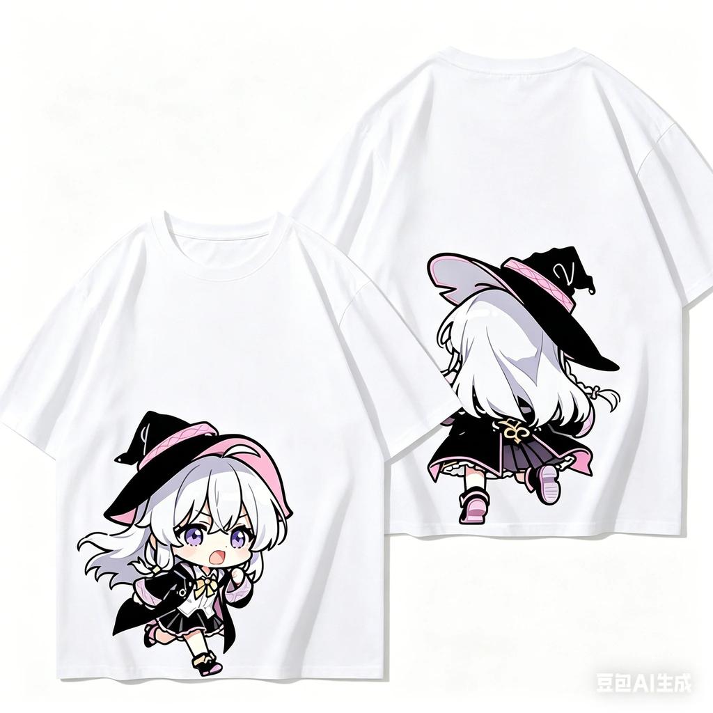 Wandering Witch The Journey of Elaina Anime Lover T Shirt Year Round Clothing Personality Clothes Plus Size Unisex New Model Tee