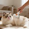 Pet Self-Detangling Grooming Comb 2-in-1 Deshedding Tool Gentle Undercoat Rake Pet Brush Removes Loose Fur Prevents Mats Tangles for Long or Short