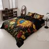 3pcs Moon Flower Printed Coreless Quilt Set, Multi Size Comfortable Bedroom Bedding Decoration, Machine Washable