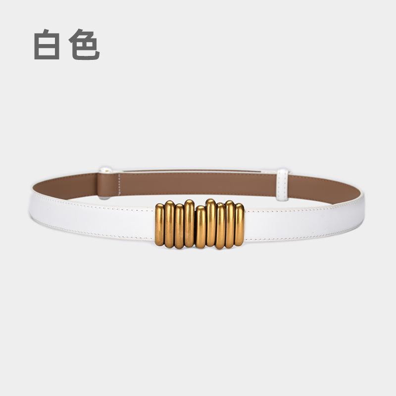 

Четыре сезона в наличии новый женский ремень модный регулируемый воловья кожа маленький пояс чехол из натуральной кожи внешнее украшение с юбкой брюки 105cm