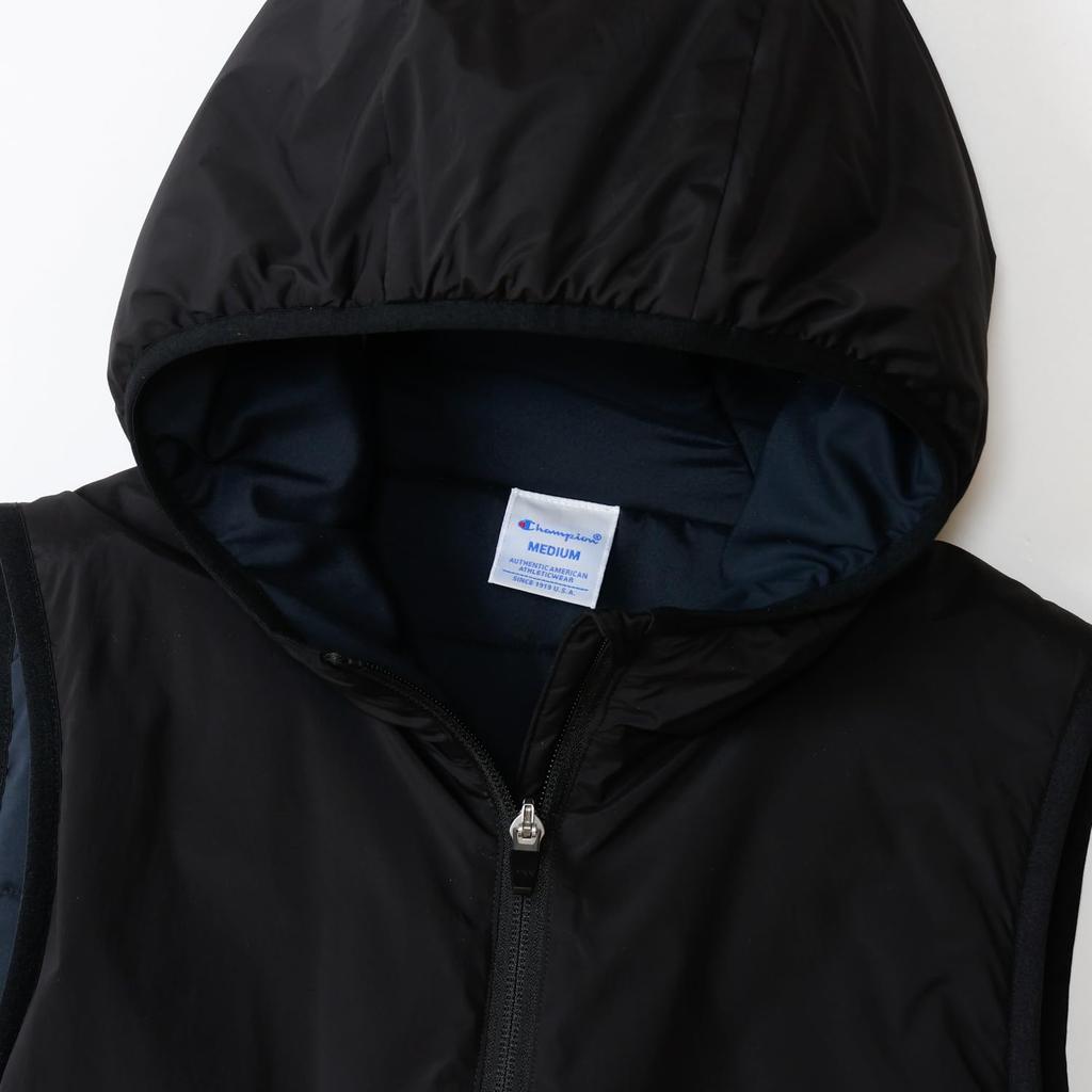 Champion Hooded and for Women's Zip-Up Vest, Water-Repellent, Windproof, Warm, Golf, CW-CG602-090-S