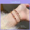 Geometric Zirconia Open Bracelet With Cubic Copper Material For Fashion Casual Wear
