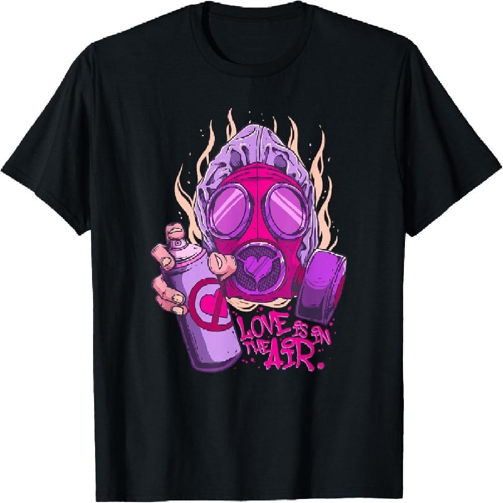 Anti Valentines Day Shirt Love Is in the Air Graffiti Single T-Shirt S