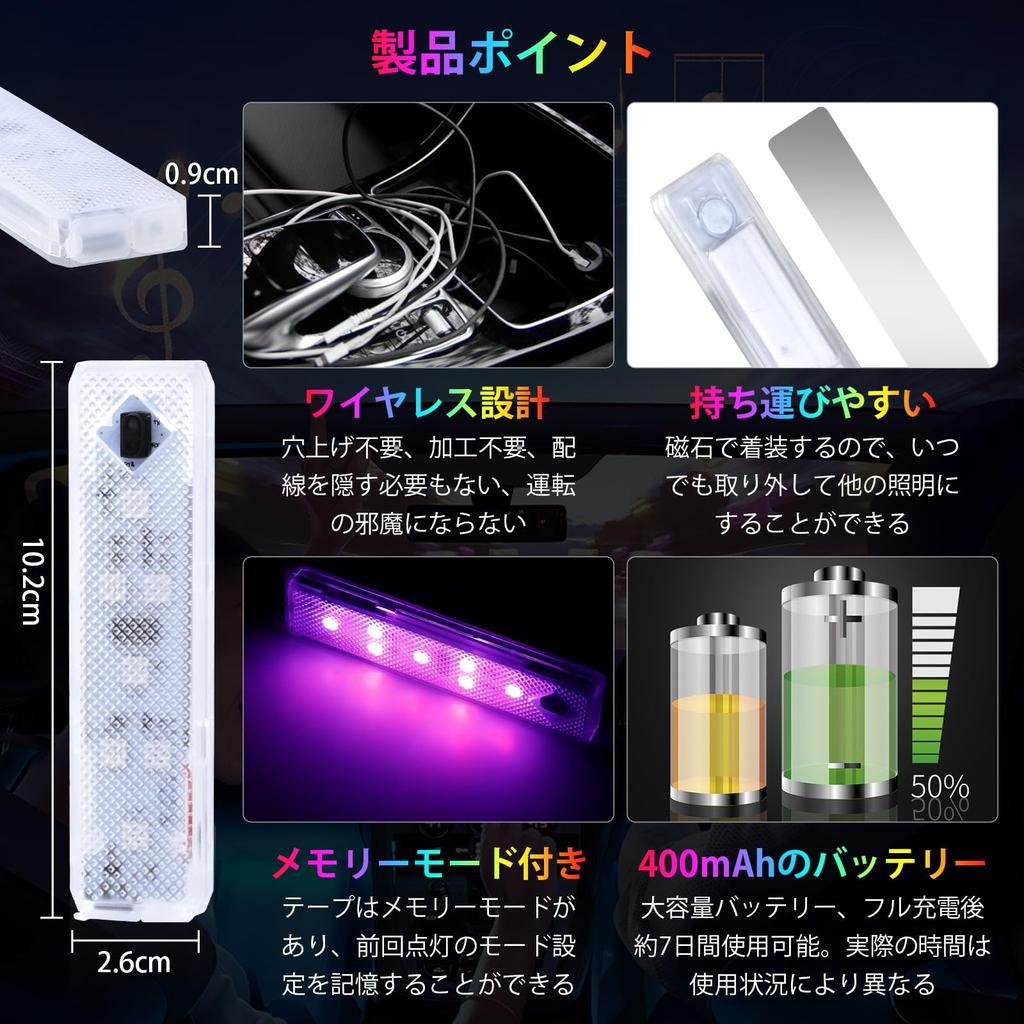 Catland LED Courtesy Lamp Car Door Lamp RGB Warning Light