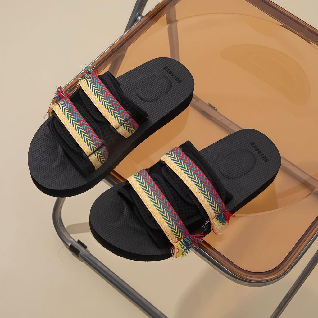 Letní nové pantofle na silné podrážce, ležérní venkovní nošení, protiskluzové jednoslovné nazouváky, pánská a dámská móda, cool pantofle, cool pantofle ven