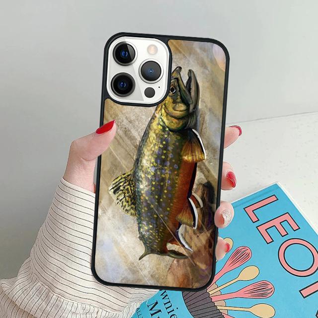 Trout Fishing phone Case Cover For iPhone 17 Air 16 15 14 Plus Apple 11 12 13 Pro Max coque