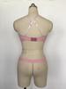 Sexy Lace Hollow-Out PU Leather One-Piece Lingerie with Iron Ring Details