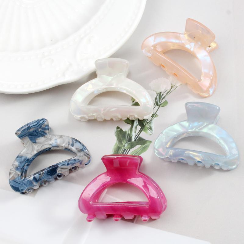 Fashion Design Acetate Mini Half Circle Hair Clip Crab Claw Clip Women's Girls Hair Clip Hair Accessories