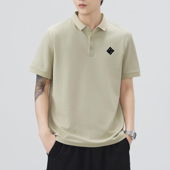 Summer Thin Three-dimensional Silicone Printed Short-sleeved POLO Shirt Men's T-shirt Top