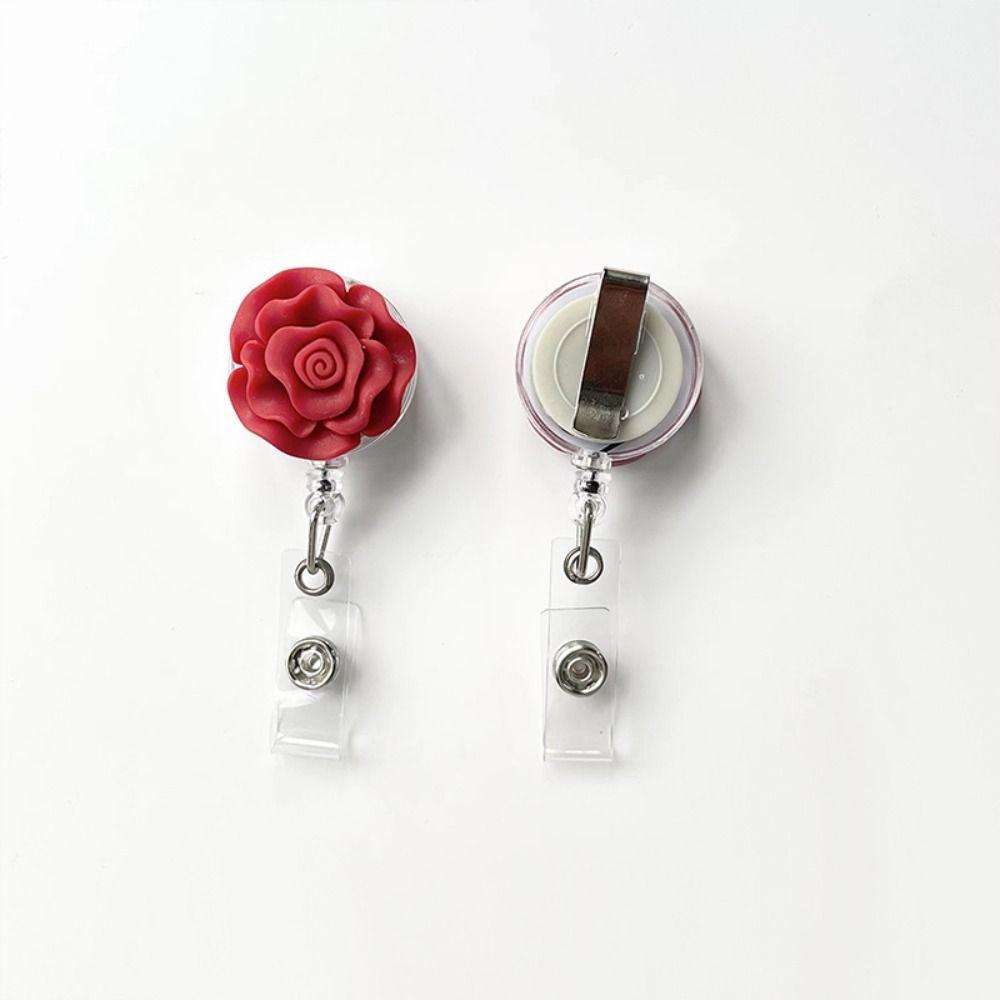 Tag Badge Reels Lanyard Badge Employee Badge Holder Reel Clip Easy Pull Buckle Chest Pocket Clip