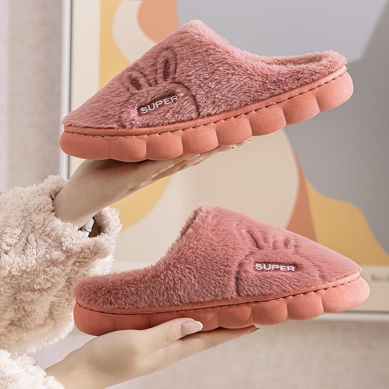 Qida Shun Baumwollpantoffeln Winter, neue Plüsch-Baumwollschuhe für drinnen und draußen, verdickte warme Paar-Baumwollmopp