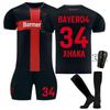 2324 Bayer Leverkusen Home Football Jersey No. 10 Wilts Boniface Hoffman Palacios Set