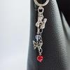 Surgical steel initial butterfly keyring