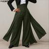 Men Casual High Elastic Waist Tassel Long Trousers Pants