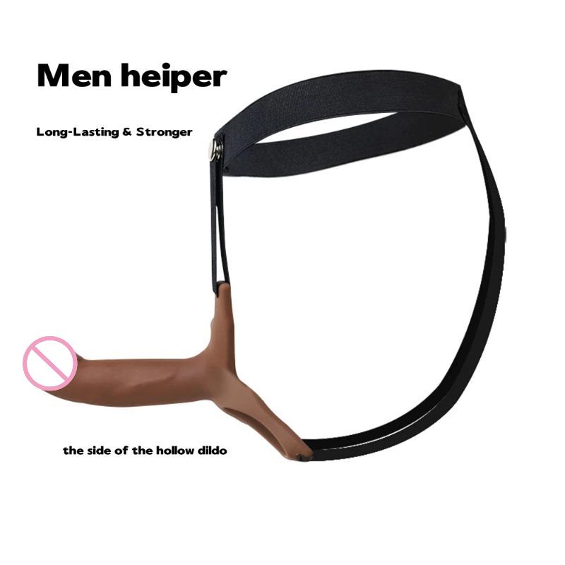 Harnais de godemichet creux à sangle – Jouet pour adultes portable pour hommes, femmes et couples | Conception non vibrante pour le jeu lesbien/gay