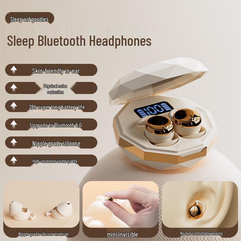 TYTCMY02 Sleep Bluetooth Earbuds, Noise-Cancelling, Bluetooth 6.0, Skin-Friendly, In-Ear, 28H Battery Life