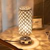Crystal Bedside Table Lamp with USB Ports and Bulb - Elegant Nightstand Lamp for Bedroom or Office - Includes Bulb