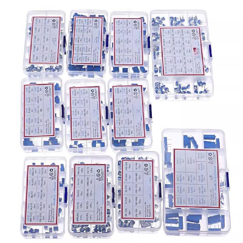 3296W Multi-Turn Trimmer Potentiometer Assortment Kit